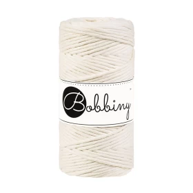 Bobbiny Premium Macramé String, Natural, 3 mm.