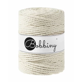 Bobbiny Premium Macramé Rope, Natural, 5 mm.