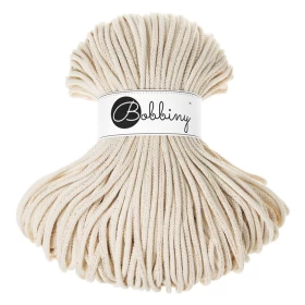 Bobbiny Premium Macramé Cord Yarn, Golden Natural, 5 mm.