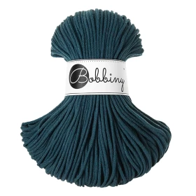 Bobbiny Premium Macramé Cord Yarn, Peacock Blue, 3 mm.