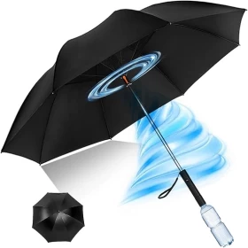 Misting Umbrella with Fan – USB Rechargeable UV Blocking Shade!