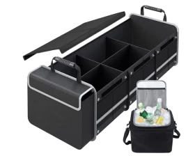 Expandable Trunk Organiser with Cooler Bag