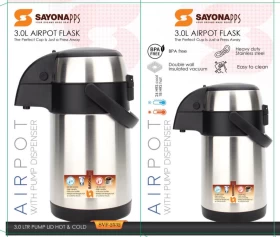 SAYONA 3.0L Airpot Flask with Pump Dispenser