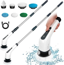 Electric Spin Scrubber with 7 Replacement Brush Heads