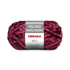 CIRCULO VELUDO MOLHADO YARN - BORDO (3794)