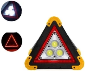 Portable Flood Lamp COB Work Light Triangle Warning Light SOS Searchlight Emergency Warning