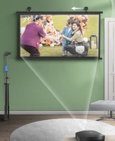 شاشة عرض CRONY مقاس 72 بوصة مع حامل – شاشة عرض قابلة للطي ومحمولة