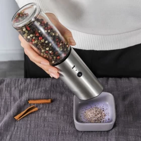 Rechargeable Electric Spice Salt and Pepper Grinder with LED Light