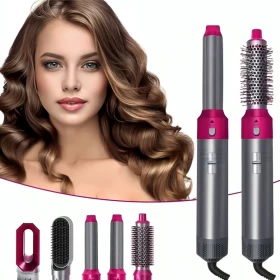 Hair Brush With Dryer 5 in 1 Brush Electric Blow Comb Curling