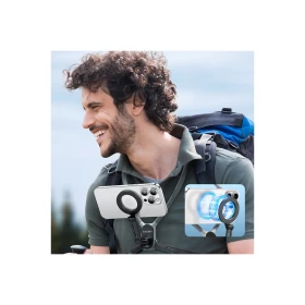 Earldom 360 Degree Adjustable Neck Strap Magnetic Phone Holder-EH285