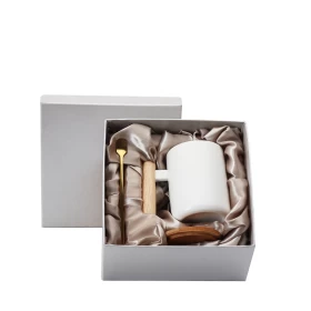 Ceramic Coffee Mug Gift Set Wooden Handle-300Ml