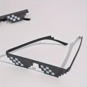 Party Sunglasses Pixelated Mosaic Eyewear Black