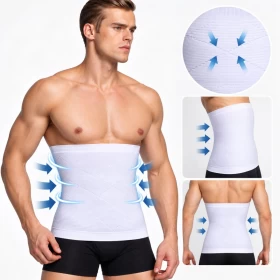 ZEROBODYS W046 29cm High Ribbed Abdomen Body Shaper Belt – Men & Women