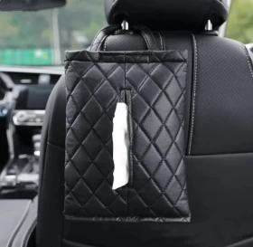 Hanging PU Leather Car Tissue Holder