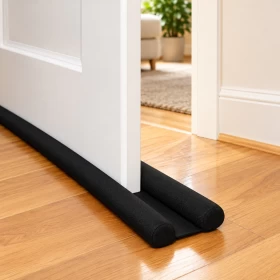 Standard Twin Draft Guard Door Window Insulator -84cm Black