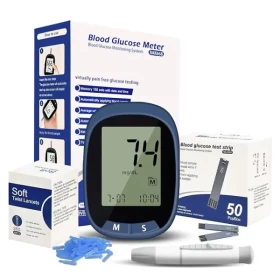 Fast & Accurate Blood Glucose Monitor with 50 Test Strips