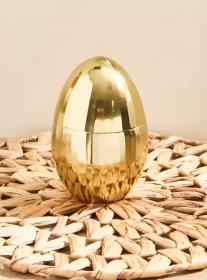 Giant Metallic Golden Egg