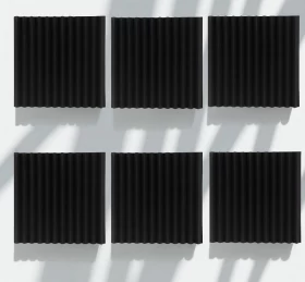 6 Pack Soundproof Acoustic Foam Panels for Recording-Wedge-30x30cm