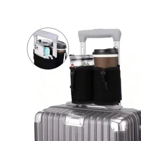 Cup and Phone Holder for Travel Luggage