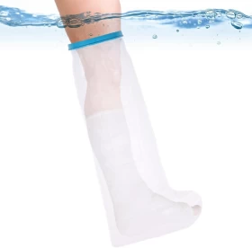 Extra Large 40” Waterproof Leg Cast Cover for Shower – Reusable Seal for Adult Foot, Knee & Ankle