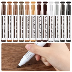 Wood Repair Markers Set with 12 Assorted Colors for Scratch Touch Ups