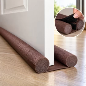 High-Quality Twin Draft Guard Insulated Door Stopper -92cm Brown