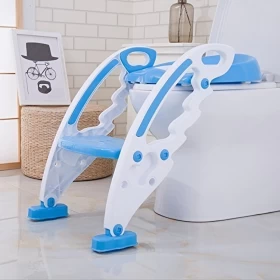 Portable Adjustable and Foldable Potty Training Seat with Ladder for Kids