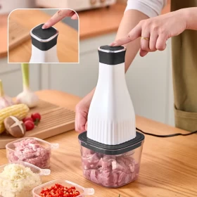 Meat & Vegetable Chopper – 4 Cups, 250W Powerful Mini Food Processor