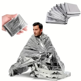 Polyester Emergency Blanket-Silver