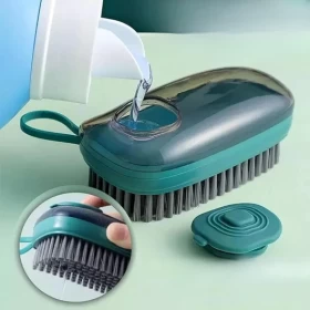 Cleaning Brush Set Dish Scrubber with Soap Dispenser