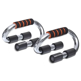 Pushup Bar – S-Shaped Chrome Steel Stands with Foam Grip
