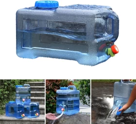 Portable Water Storage Bucket with Tap & Handle 5.5 Liter