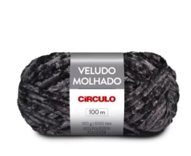 CIRCULO VELUDO MOLHADO YARN - PRETO (940)