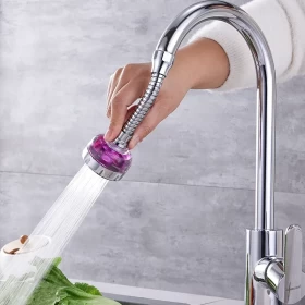 360° Rotatable Kitchen Splashproof Faucet Extender – Flexible & Efficient Water Flow!