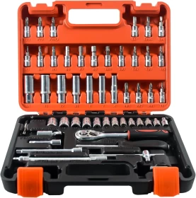 Socket Wrench Set Durable & Versatile Hand Tool Kit  53-Piece