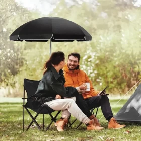 Porodo Lifestyle Dual Camping Chair with Sunshade