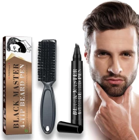 Waterproof Beard Filling Pen with Beard Brush