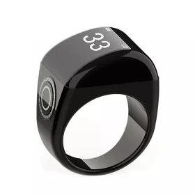 CRONY QB702 Smart Tasbeeh Ring1 8MM SIZE – Digital Zikr Counter with Azan & Qibla