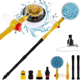 Car Wash Brush Kit 360° Spin Car Mop Detailing Brush