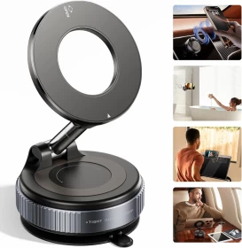 Mobile Magnetic Phone Holder Vacuum Suction Bracket for Car & Home K007
