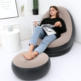 Inflatable Leisure Sofa Chair with Footstool