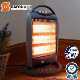 Sayona Electric Heater Upright 3 Bar Halogen