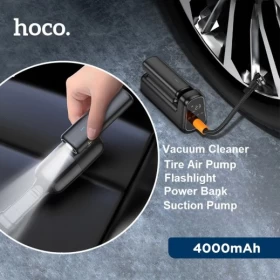 Hoco Cool 5-in-1 Multifunctional Vacuum Cleaner & Air Pump Black DPH05
