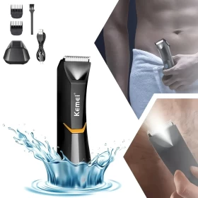 Kemei Professional Waterproof Trimmer for Sensitive Areas-3208