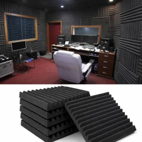 6 Pack Soundproof Acoustic Foam Panels for Recording-Wedge-30x30cm