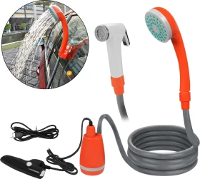 Portable Camping Shattaf & Shower Set – 12V Travel Bidet with Collapsible Bucket