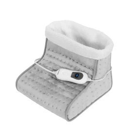 Electric Foot Warmer – Soft Fleece Heated Foot Heater  (Grey)