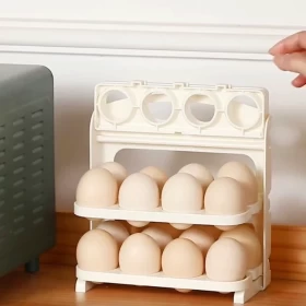 Folding Egg Rack, 24 Grid Egg Storage Holder