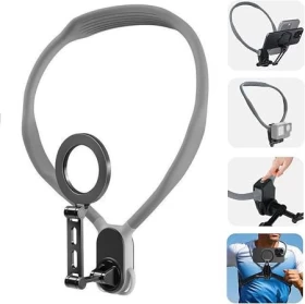 Earldom 360 Degree Adjustable Neck Strap Magnetic Phone Holder-EH285