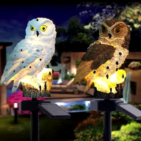 Solar Owl Garden Light Outdoor Waterproof LED Lawn Lamp